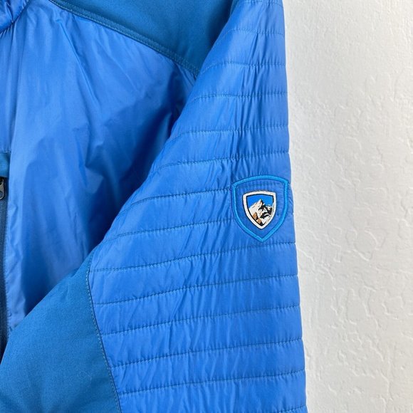 Kuhl Jacket Mens M Projekt Firefly Puffer Hybrid Full Zip Quilted Blue - Picture 8 of 14